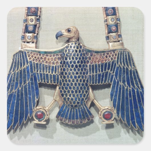 ハゲワシのペンダント付きネックレス スクエアシール (正面)