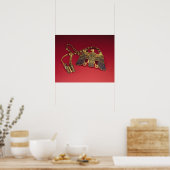 ハゲワシのペンダント付きネックレス ポスター (キッチン)