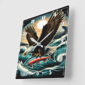 ハゲワシの女王陛下 スクエア壁時計 (傾斜)