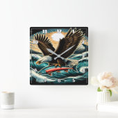 ハゲワシの女王陛下 スクエア壁時計 (ホーム)