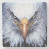 ハゲワシの猛禽類 ストーンコースター (正面)