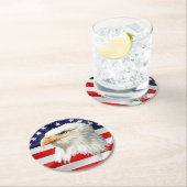 ハゲワシの素晴らしい愛国的なギフト ラウンドペーパーコースター (インサイチュ)