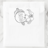 ハゲワシの非ボールピック 長方形シール (バッグ)