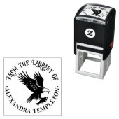 ハゲワシの魚のシルエット図書館本 セルフインキングスタンプ (インサイチュ)