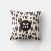 ハゲワシの鳥のパタモノグラムのーン クッション (正面)