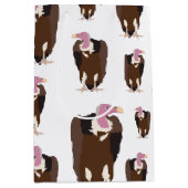 ハゲワシの鳥パターン ミディアムペーパーバッグ (正面)