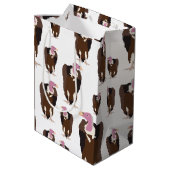 ハゲワシの鳥パターン ミディアムペーパーバッグ (裏面アングル)