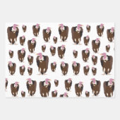 ハゲワシの鳥パターン ラッピングペーパーシート (正面)