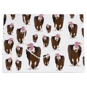 ハゲワシの鳥パターン ラージペーパーバッグ (正面)