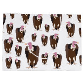 ハゲワシの鳥パターン ラージペーパーバッグ (裏面)