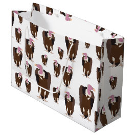 ハゲワシの鳥パターン ラージペーパーバッグ