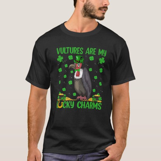ハゲワシは私の幸運なチャームハゲワシの鳥St. Patr Tシャツ (正面)