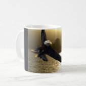 ハゲワシやる気を起こさせるギフト コーヒーマグカップ (正面左)