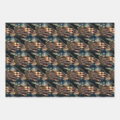 ハゲワシアメリカンフラグカントリーロード ラッピングペーパーシート (正面3)