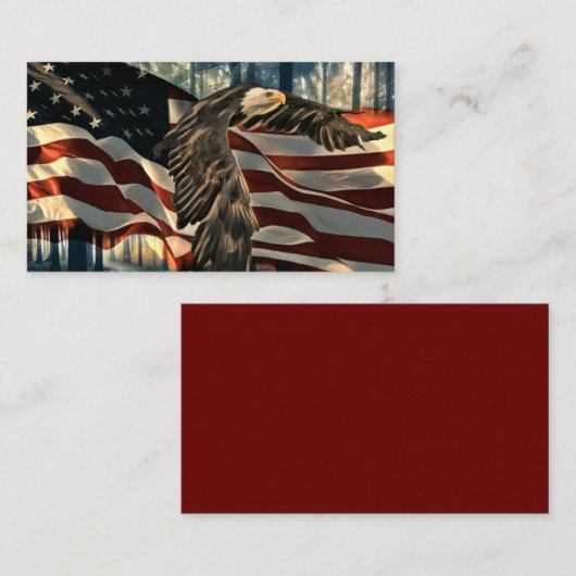 ハゲワシアメリカンフラグカントリーロード 名刺 (正面/裏面)