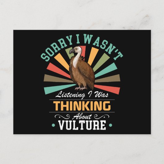 ハゲワシ好き私は薄聞くなかった残念 ポストカード (正面)