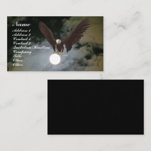 ハゲワシ満月ファンタジー名刺 名刺 (正面/裏面)