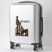 ハゲワシ焼き木材 – IDAHO PATRIOT BLK シール (スーツケース)