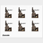 ハゲワシ焼き木材 – IDAHO PATRIOT BLK スクエアシール (シート)