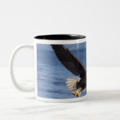 ハゲワシ、ハリファータス・ロイコセファルス、4号機 ツートーンマグカップ (左)