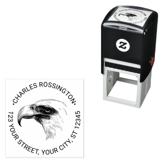 ハゲ威厳のあるルイーグルヘッド名差出人住所 セルフインキングスタンプ (インサイチュ)