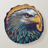 ハゲ威厳のあるワシ ラウンドクッション (裏面)
