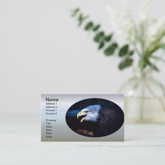 ハゲ威厳のあるワシ 名刺 (スタンド正面)