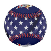 ハゲ素晴らしワシ、アメリカ国旗、スター 野球ボール (裏面)