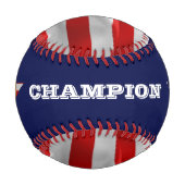 ハゲ素晴らしワシ、アメリカ国旗、スター 野球ボール (正面)