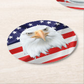 ハゲ素晴らしワシ ラウンドペーパーコースター (アングル)