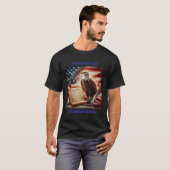ハゲ統一されたワシ、州国旗と憲法 Tシャツ (正面フル)