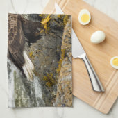 ハゲ誇りを持ったワシ キッチンタオル (四つ折り)