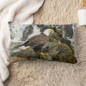 ハゲ誇りを持ったワシ ランバークッション (ブランケット)