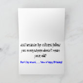 ハゲ誕生日カード カード (内部)