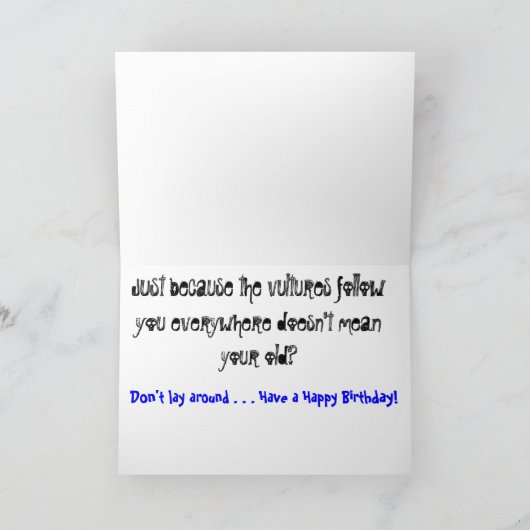 ハゲ誕生日カード カード (内部)