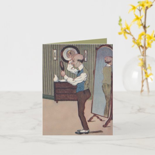 ハゲ誕生日漫画 カード (黄色い花)