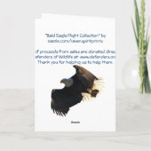 ハゲ飛んでいるイーグルフリースピリットサンキューカード サンキューカード (裏面)