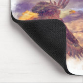 ハゲ飛んでいるワシと薄明空の野生生物アート マウスパッド (コーナー)