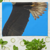 ハゲ飛んでいるワシ野生動物の贈り物 キッチンタオル (折り畳み)