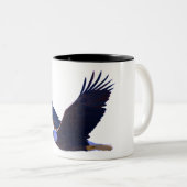 ハゲ飛んでいるワシ ツートーンマグカップ (正面右)