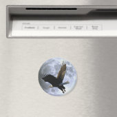 ハゲ飛んでいるワシ&フルムーンワイルドライフマグネット マグネット (インサイチュ (食洗機))