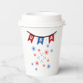 ハゲ鮮やかワシと星とストライプ杯 紙コップ (裏面)