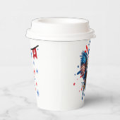 ハゲ鮮やかワシと星とストライプ杯 紙コップ (右)