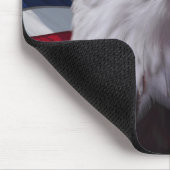 ハゲ鷲とアメリカ国旗 マウスパッド (コーナー)