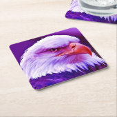 ハゲ・アメリカン・イーグル スクエアペーパーコースター (アングル)