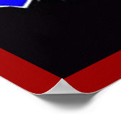 ハゲ・イーグルとアメリカ国旗のポスター ポスター (角)