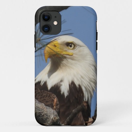 ハゲ・イーグルのクローズアップ・ヘッドショット Case-Mate iPhoneケース (裏面)
