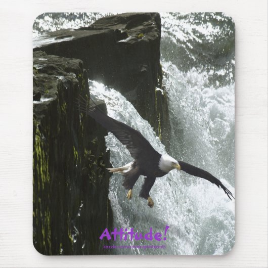 ハゲ・イーグルの態度！やる気を起こさせるマウスパッド マウスパッド (正面)