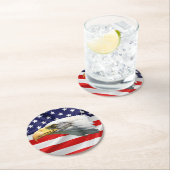 ハゲ・イーグルの素晴らしい愛国的贈り物 ラウンドペーパーコースター (インサイチュ)