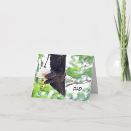 ハゲ・イーグルをフィーチャーした父の日のカード カード